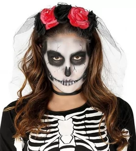Opaska Welon Los Muertos Czerwone Róże - Dodatki do strojów karnawałowych - miniaturka - grafika 1