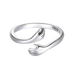 Pierścionek Dłonie Srebro 925 - Wisiorki - miniaturka - grafika 1