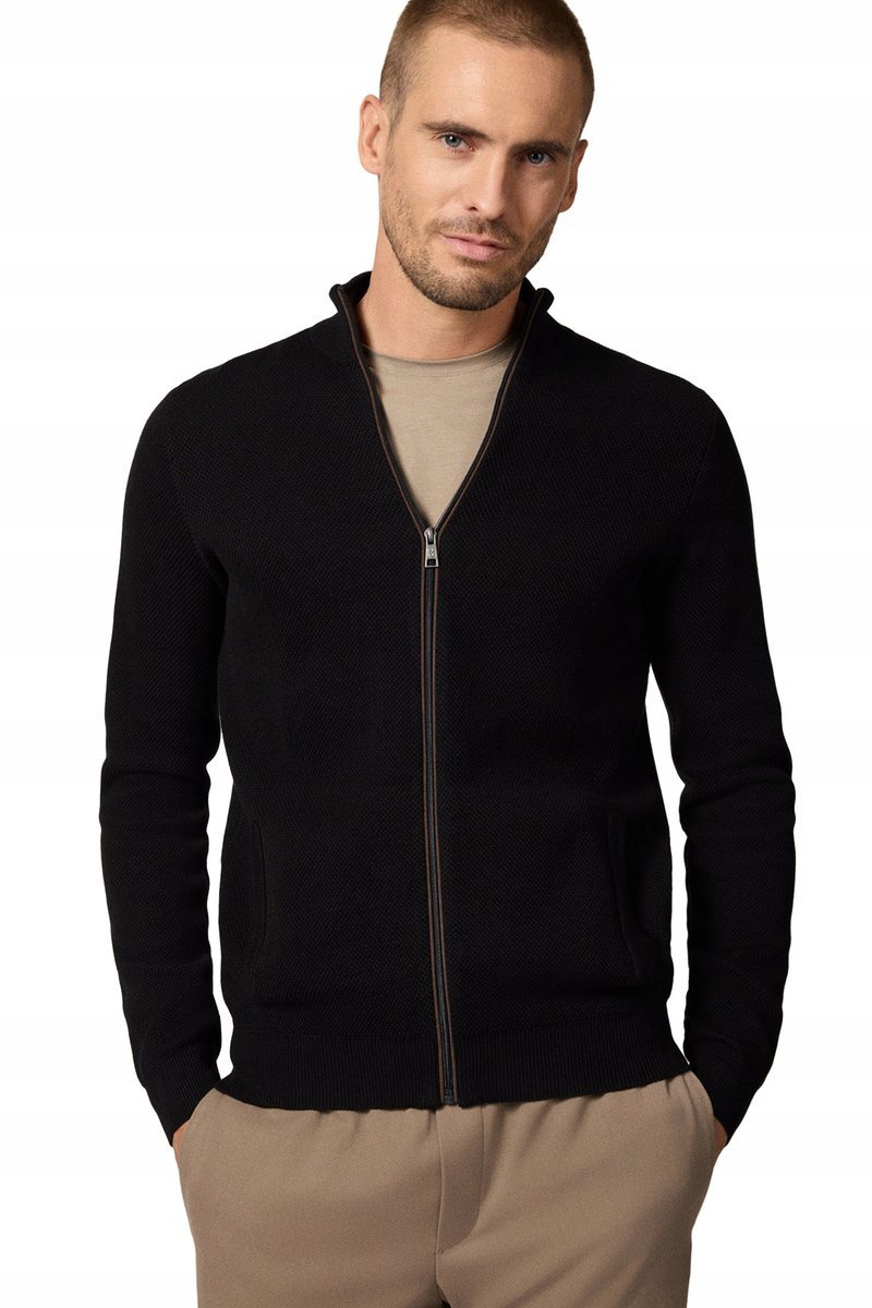 Sweter Męski Czarny Bawełniany Rozpinany Próchnik PM14 XXL