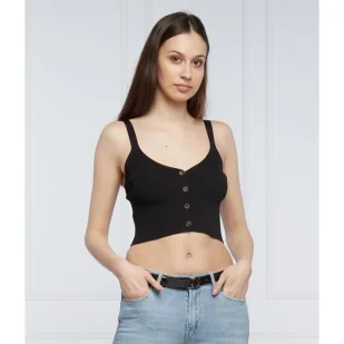 GUESS Top DIANE | Slim Fit - Koszulki i topy damskie - miniaturka - grafika 1