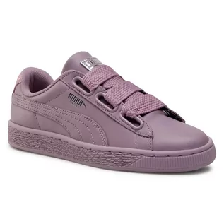 Buty sportowe damskie - Puma Basket Heart Bio 369223 biały - grafika 1