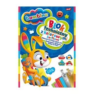 Szkolne artykuły papiernicze - Bambino Blok Techniczny Z Kolorowymi Kartkami A4 10 Kartek - miniaturka - grafika 1