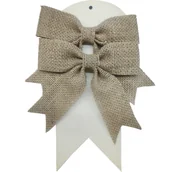 Ozdoby bożonarodzeniowe - Kokardy jutowe komplet 2 sztuki 13 x 4 x 1 cm beżowe - miniaturka - grafika 1