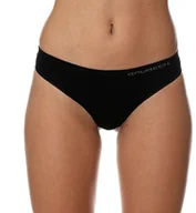 Bielizna sportowa damska - Brubeck Stringi damskie TH00182A Comfort Cotton czarne r. M - miniaturka - grafika 1