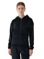 Bluzy damskie - Damska bluza 4F z kapturem SWSF1818 czarny 20S S - miniaturka - grafika 1