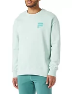 Bluzy męskie - FILA Męska bluza Baby Oversized Crew, Silt Green, S, Silt Green, S - miniaturka - grafika 1