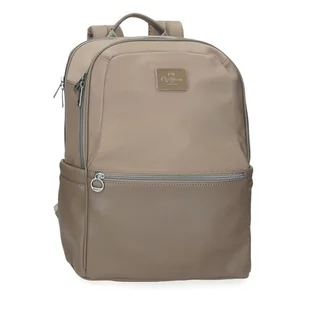 Pepe Jeans Christine Plecak Na Laptopa 15,6 cala Beżowy 29 x 40 x 11 cm Poliester z Detalami Ze Sztucznej Skóry 15,6 L by Joumma Bags, beż, Talla única, plecak na laptopa - Torby na laptopy - miniaturka - grafika 1