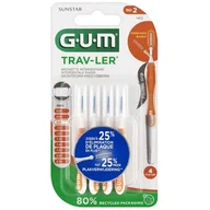 Szczoteczki międzyzębowe - SUNSTAR Sunstar Gum Trav-Ler szczoteczka międzyzębowa 0,9 mm x 4 szt pomarańczowa - miniaturka - grafika 1