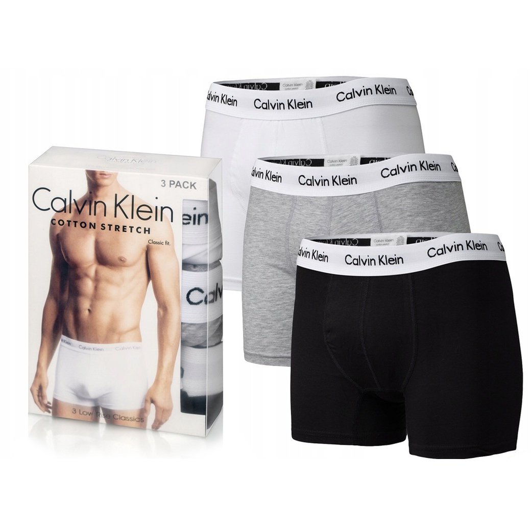 Bokserki majtki męskie CK Calvin Klein 3 COLOR 3-PAK U2664G998 L