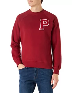 Bluzy męskie - Pepe Jeans bluza męska pike, 286 burnt Red, S - grafika 1