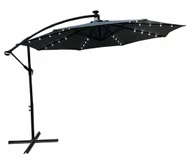 Parasole ogrodowe - Ciemnoszary parasol do ogrodu z LED R9-C66 - miniaturka - grafika 1