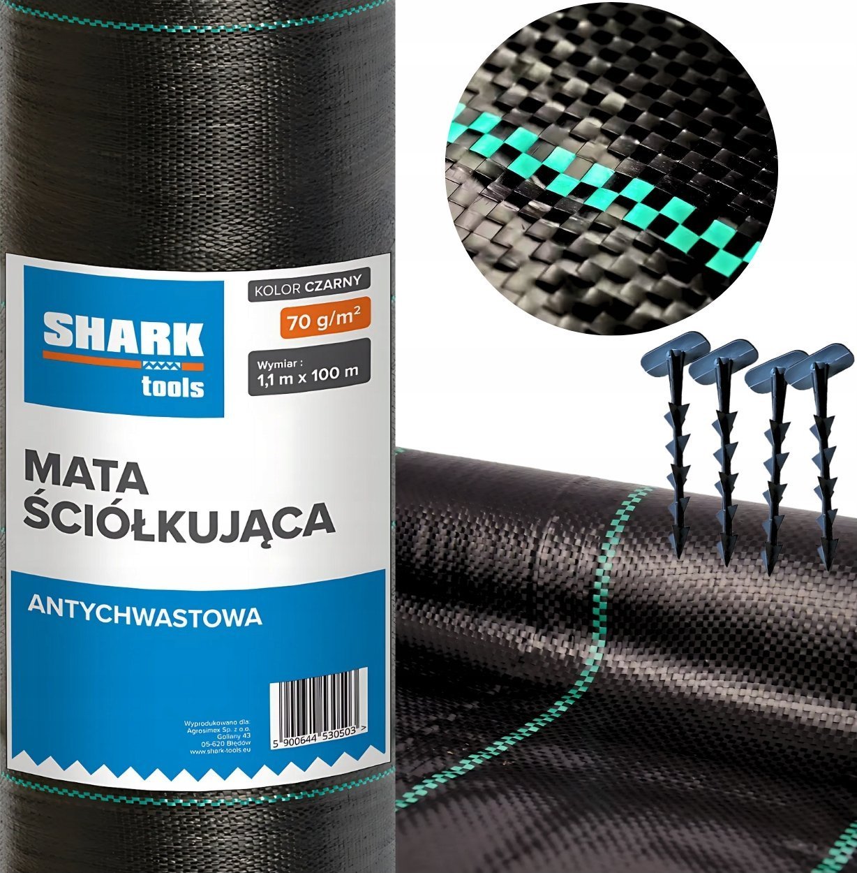 Shark Tools Agrotkanina mata ściółkująca 1.1x100m 70g/m2