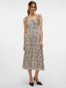 Sukienki - Vero Moda Sukienka w kolorze beżowym - miniaturka - grafika 1