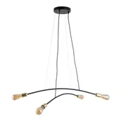Lampy sufitowe - HELIX BLACK/GOLD LAMPA WISZĄCA 4 PŁ - miniaturka - grafika 1