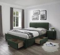 Łóżka - MODENA 3 ŁÓŻKO Z SZUFLADAMI CIEMNY ZIELONY VELVET - miniaturka - grafika 1