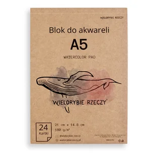 BLOK DO AKWARELI A5 PAPIER DO FARB AKWARELOWYCH MALOWANIA PODKŁAD MALARSKI - Podobrazia, bloki, papiery - miniaturka - grafika 1