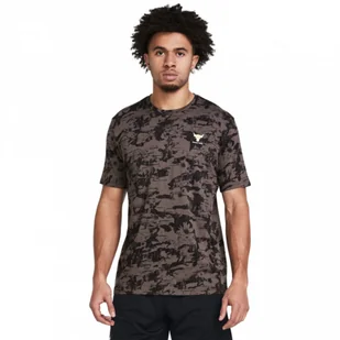 Męska koszulka treningowa Under Armour Project Rock Payof AOP Graphic - brązowa - UNDER ARMOUR - Koszulki sportowe męskie - miniaturka - grafika 1