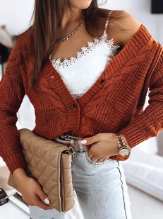 Sweter damski DESTANY rudy Dstreet MY1735 - Swetry damskie - miniaturka - grafika 1