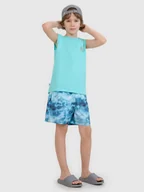 Kąpielówki dla chłopców - 4F Spodenki plażowe boardshorty chłopięce - multikolor 122/128 (6-8 lat) - miniaturka - grafika 1