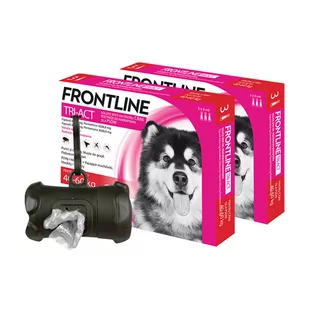 Frontline FRONTLINE Tri-Act XL 40-60kg pipeta 3 x 6ml) x2 +Frontline Dozownik na woreczki GRATIS 55709-uniw - Artykuły przeciw pasożytom - miniaturka - grafika 1