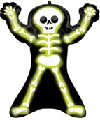 Halloween - Balon foliowy Neonowy Szkielet na Halloween - 68 x 76 cm - 1 szt. - miniaturka - grafika 1