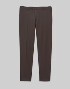 spodnie do zestawu gualdo brąz slim fit - Spodnie męskie - miniaturka - grafika 1