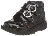 Botki damskie - Kickers Baby Girls Kick Hi Vel Bloom botki, czarne, rozmiar 6, Czarny - miniaturka - grafika 1