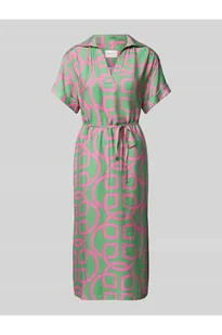 Sukienka midi z wiązanym paskiem - Gant - Sukienki - miniaturka - grafika 1