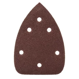 Papier ścierny do szlifierki delta DEDRA DED79411 gr. 60, 140 x 140 x 80 mm, 5 szt - Materiały ścierne - miniaturka - grafika 1