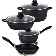 Zestawy garnków i patelni - ZESTAW GARNKÓW ALUMINIOWYCH POWŁOKA NON-STICK 7 ELEMENTÓW GARNKI PATELNIA - miniaturka - grafika 1