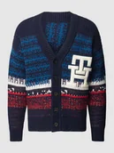 Swetry męskie - Kurtka z dzianiny o kroju oversized z detalem z logo - miniaturka - grafika 1