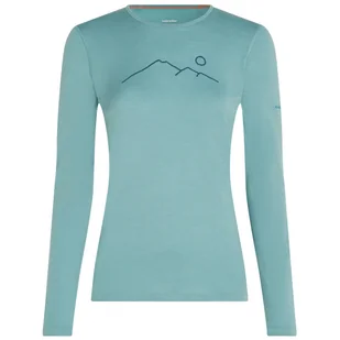 Damska koszulka Icebreaker Women Merino 200 Oasis LS Crewe Rainer Ridge Rozmiar: L / Kolor: jasnoniebieski - Koszulki sportowe damskie - miniaturka - grafika 1