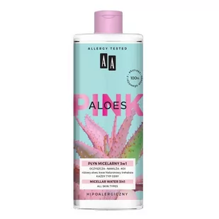 AA Aloes Pink płyn micelarny 3w1 400 ml - Płyny micelarne - miniaturka - grafika 1
