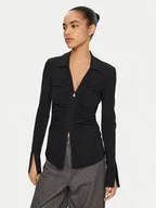 Bluzki damskie - Patrizia Pepe Bluzka 8M1663/JZ26-K103 Czarny Regular Fit - miniaturka - grafika 1