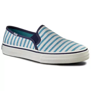 Trampki damskie - Keds Tenisówki Double Decker WF54670 Stripe Blue - grafika 1