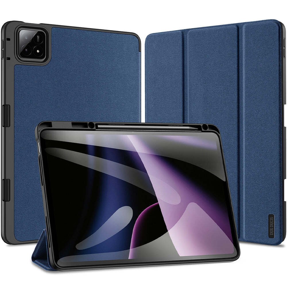 Dux Ducis Domo flip cover z uchwytem na długopis kompatybilny z Xiaomi Pad 6S Pro 12.4 Blue