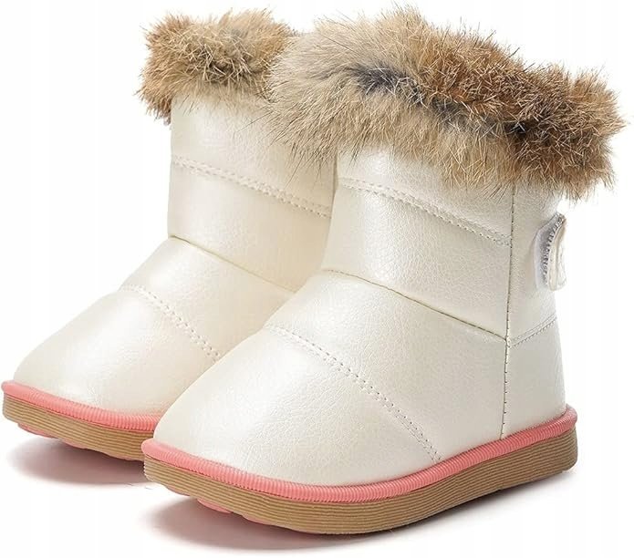 COMFY KIDS ŚNIEGOWCE DZIEWCZĘCE CIEPŁE Z FUTERKIEM NA ZIMĘ 22 JKA