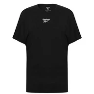 Koszulki męskie - Reebok Męski t-shirt Te Tape Tee czarny czarny M GQ4205_M - miniaturka - grafika 1