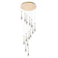 Lampy sufitowe - Wielopunktowa lampa wisząca DALMA AZ6012 Azzardo LED 56W 3000K złoty przezroczysty - miniaturka - grafika 1