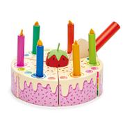 Zabawy w naśladowanie dorosłych - Tęczowy, drewniany tort urodzinowy, Tender Leaf Toys - miniaturka - grafika 1