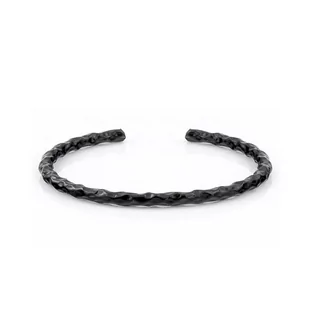 Bransoletka metalowa w kolorze czarnym EM 42 - EM Men's Accessories - Bransolety męskie - miniaturka - grafika 1