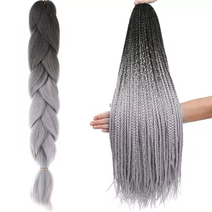 Włosy Syntetyczne na Warkoczyki Dredy Ombre Proste SOULIMA - Ozdoby do włosów - miniaturka - grafika 1