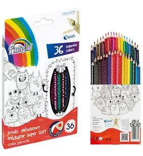 KW Trade Kredki 36kol Fiorello Super Soft 170-2474 Pu - Przybory szkolne - miniaturka - grafika 1
