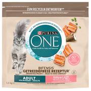 Sucha karma dla kotów - Purina ONE Grain Free Adult, łosoś, bez zbóż - 1,1 kg - miniaturka - grafika 1