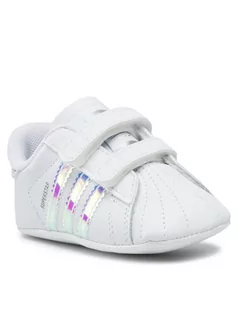 Buty dla dziewczynek - Adidas Buty Superstar Crib BD8000 Biały - grafika 1