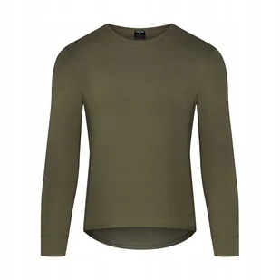 Koszulka męska rękaw Bambus wełna Merino Khaki M - Koszulki męskie - miniaturka - grafika 1