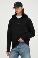 Bluzy męskie - G-Star Raw bluza męska kolor czarny z kapturem gładka - miniaturka - grafika 1