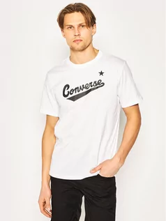 Koszulki męskie - Converse T-Shirt Center Front Logo 10018235-A02 Biały Regular Fit - grafika 1