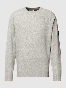 Sweter z dzianiny z prążkowanymi wykończeniami - Swetry męskie - miniaturka - grafika 1