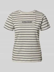 T-shirt o kroju regular fit z wyhaftowanym logo - Koszulki i topy damskie - miniaturka - grafika 1